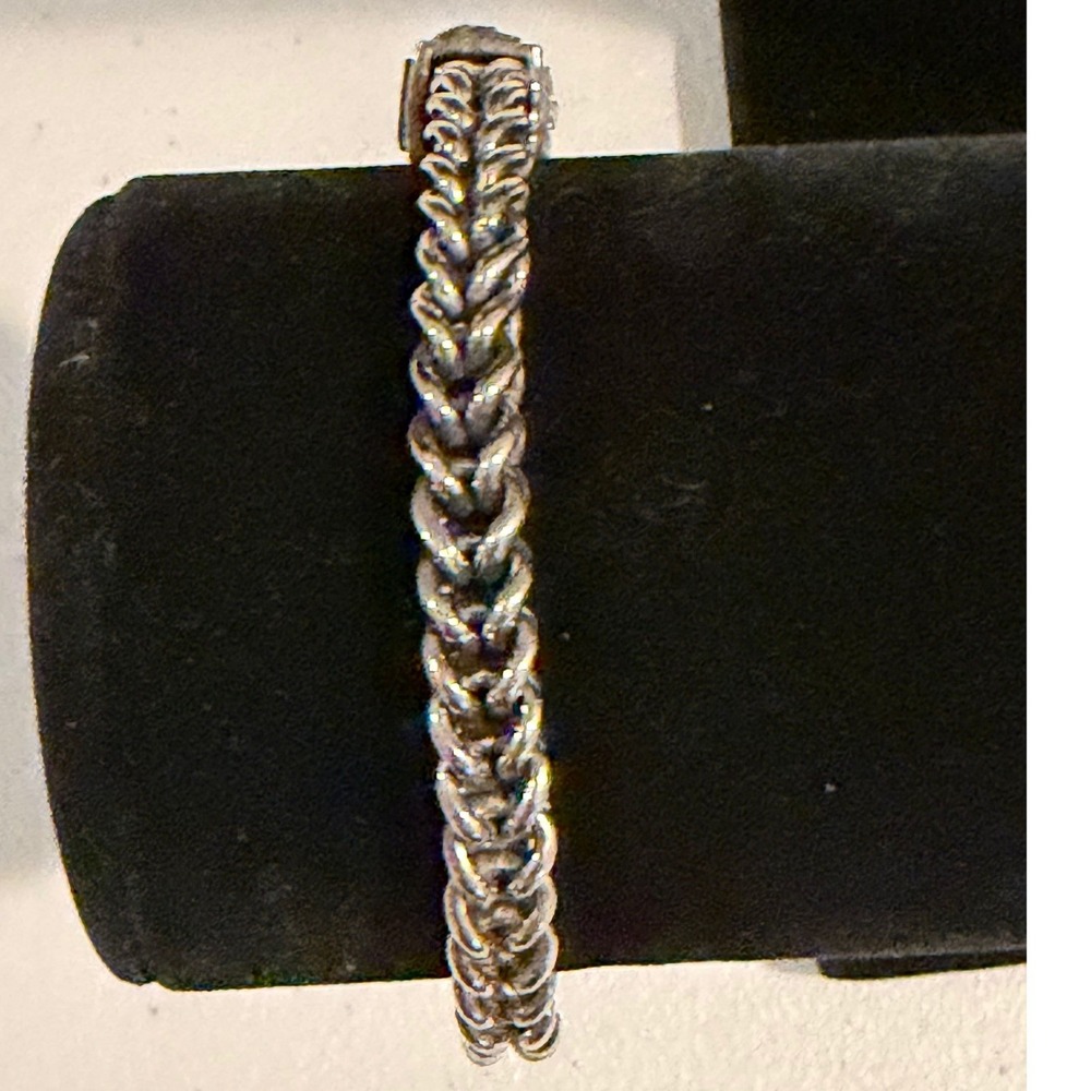 Clocks + Colurs Mens Silver Tone Skull Box Clasp .925 Sterling Silver - Picture 3 of 6